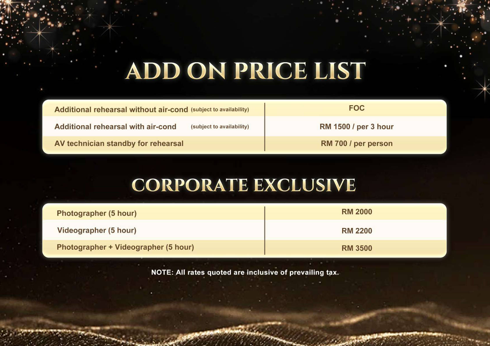 rate card 14